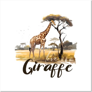 Lovely Giraffe Posters and Art